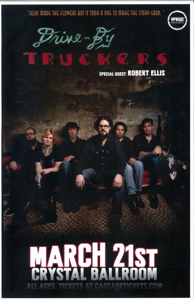 Image 0 of DRIVE-BY TRUCKERS Gig 2012 POSTER Portland Oregon Concert Drive By 