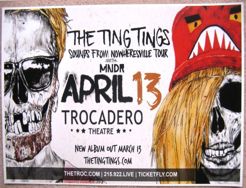 Image 0 of TING TINGS 2012 Gig POSTER Philadelphia Concert