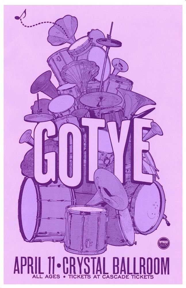 Image 0 of GOTYE Gig Concert POSTER April 2012 Portland Oregon