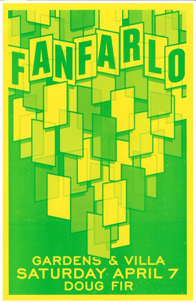 Image 0 of FANFARLO 2012 Gig POSTER Portland Oregon Concert