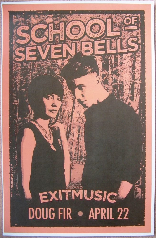 Image 0 of SCHOOL OF SEVEN BELLS 2012 Gig POSTER Portland Oregon Concert