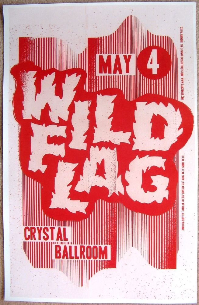 Image 0 of WILD FLAG ( Sleater-Kinney ) 2012 Gig Concert POSTER Portland Oregon