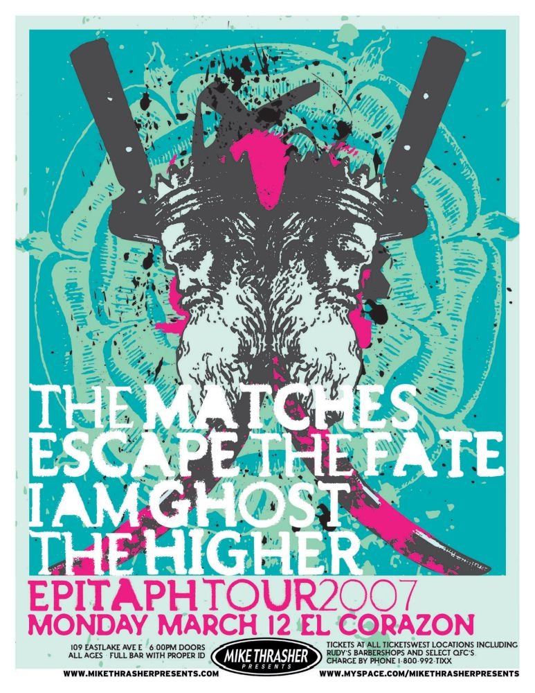 Image 0 of Matches THE MATCHES 2007 Gig POSTER Seattle Washington Concert