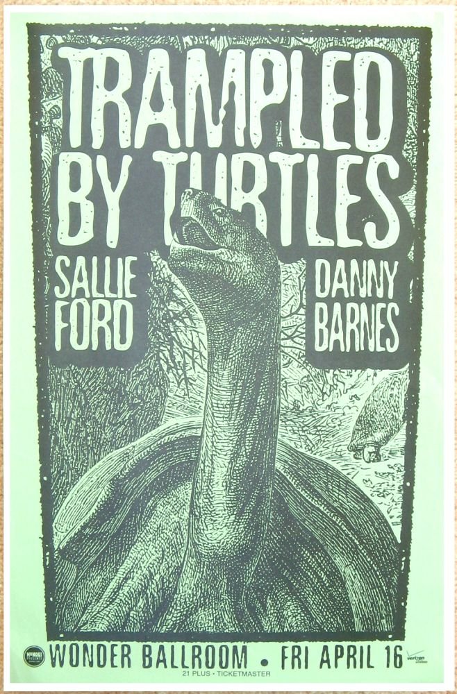 Image 0 of TRAMPLED BY TURTLES 2010 Gig POSTER Portland Oregon Concert Version 1 of 2