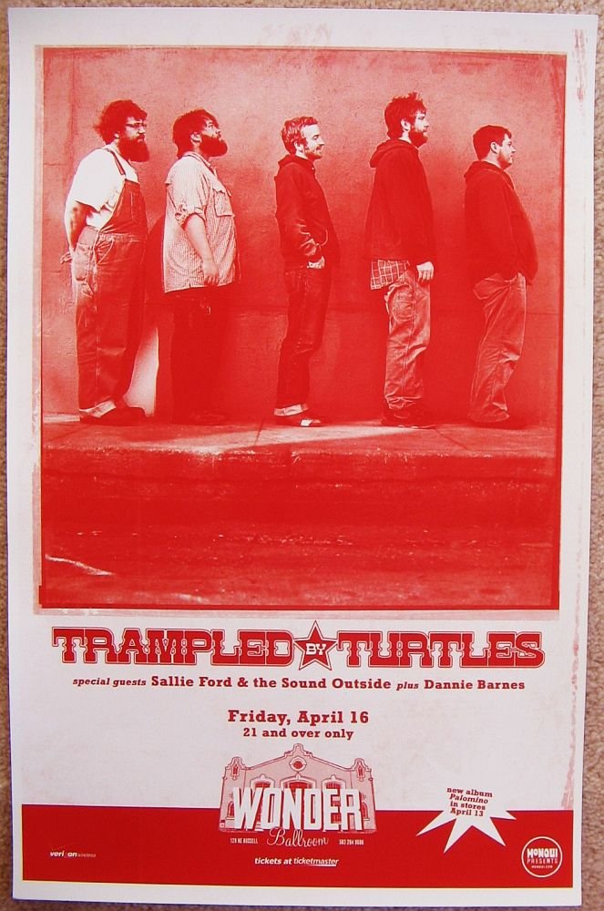 Image 0 of TRAMPLED BY TURTLES 2010 Gig POSTER Portland Oregon Concert Version 2 of 2