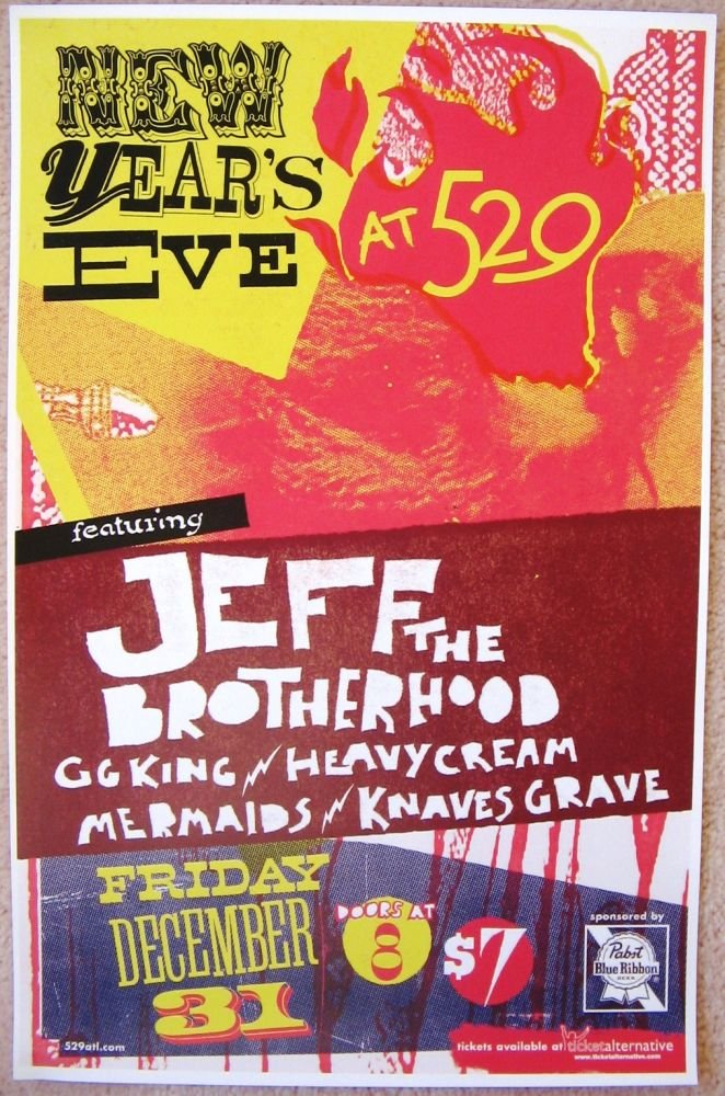Image 0 of JEFF THE BROTHERHOOD 2010 Gig POSTER Atlanta Georgia Concert