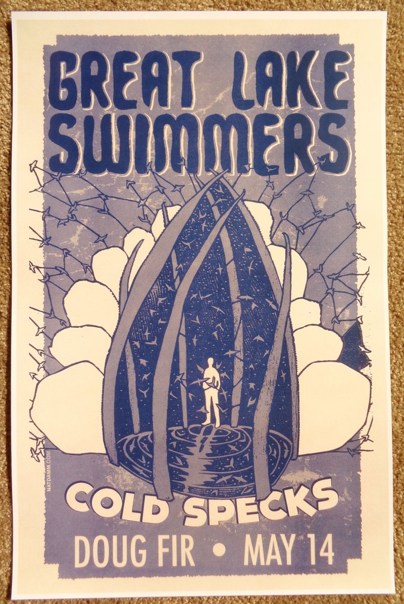 Image 0 of GREAT LAKE SWIMMERS 2012 Gig POSTER Portland Oregon Concert 