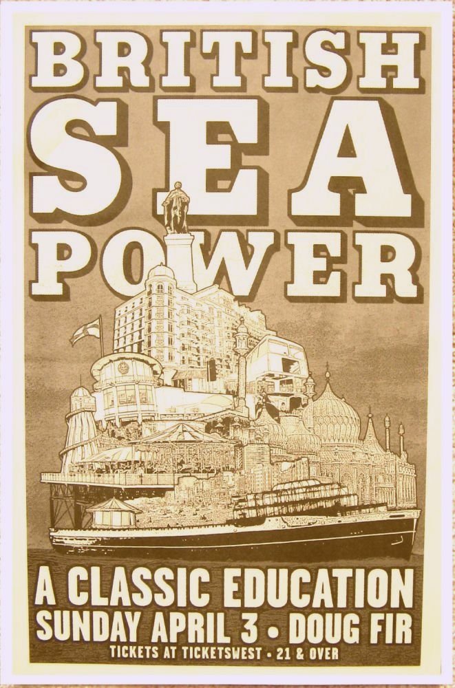 Image 0 of BRITISH SEA POWER 2011 Gig POSTER Portland Oregon Concert