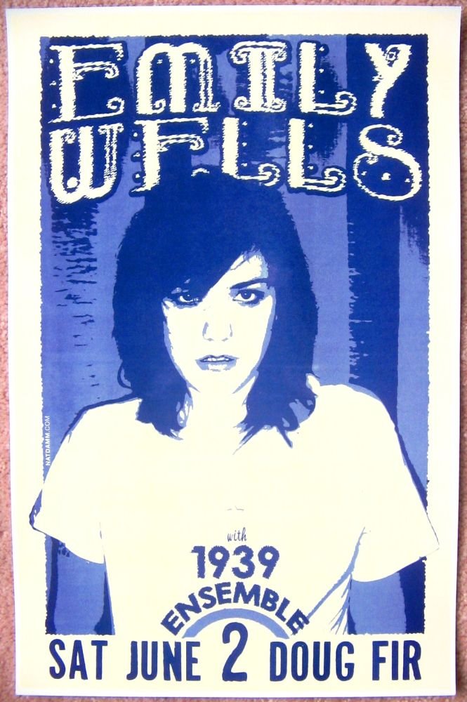 Image 0 of Wells EMILY WELLS 2012 Gig POSTER Portland Oregon Concert 