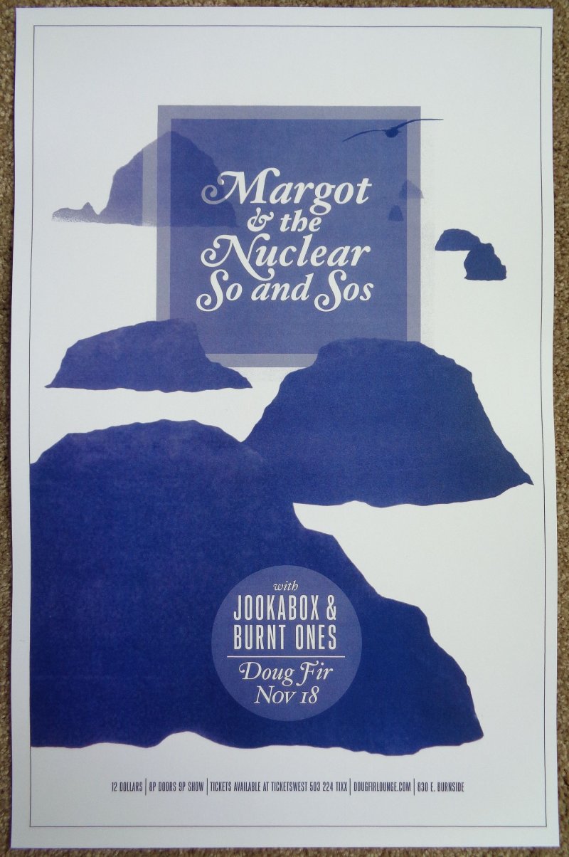 Image 0 of MARGOT & THE NUCLEAR SO AND SO'S 2010 Gig POSTER Portland Oregon Concert