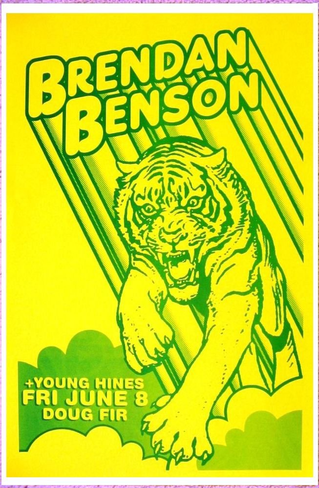 Image 0 of Benson BRENDAN BENSON 12 Gig POSTER Portland Raconteurs What Kind World Concert