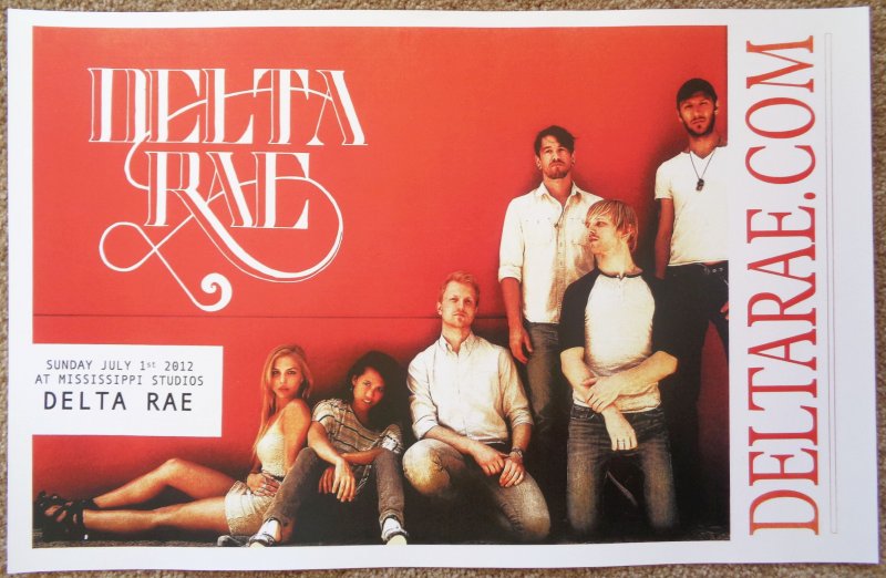 Image 0 of DELTA RAE 2012 Gig POSTER Portland Oregon Concert Version 2 of 2