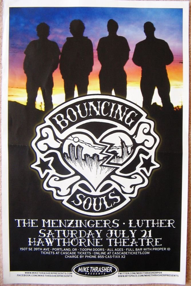 Image 0 of BOUNCING SOULS 2012 Gig POSTER Portland Oregon Concert