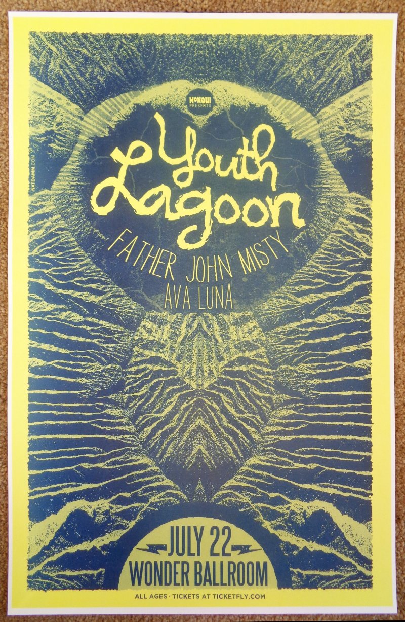 Image 0 of YOUTH LAGOON 2012 Gig POSTER Portland Oregon Concert