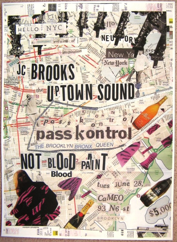 Brooks JC BROOKS & THE UPSIDE SOUND 2011 Gig POSTER Brooklyn New York Concert 