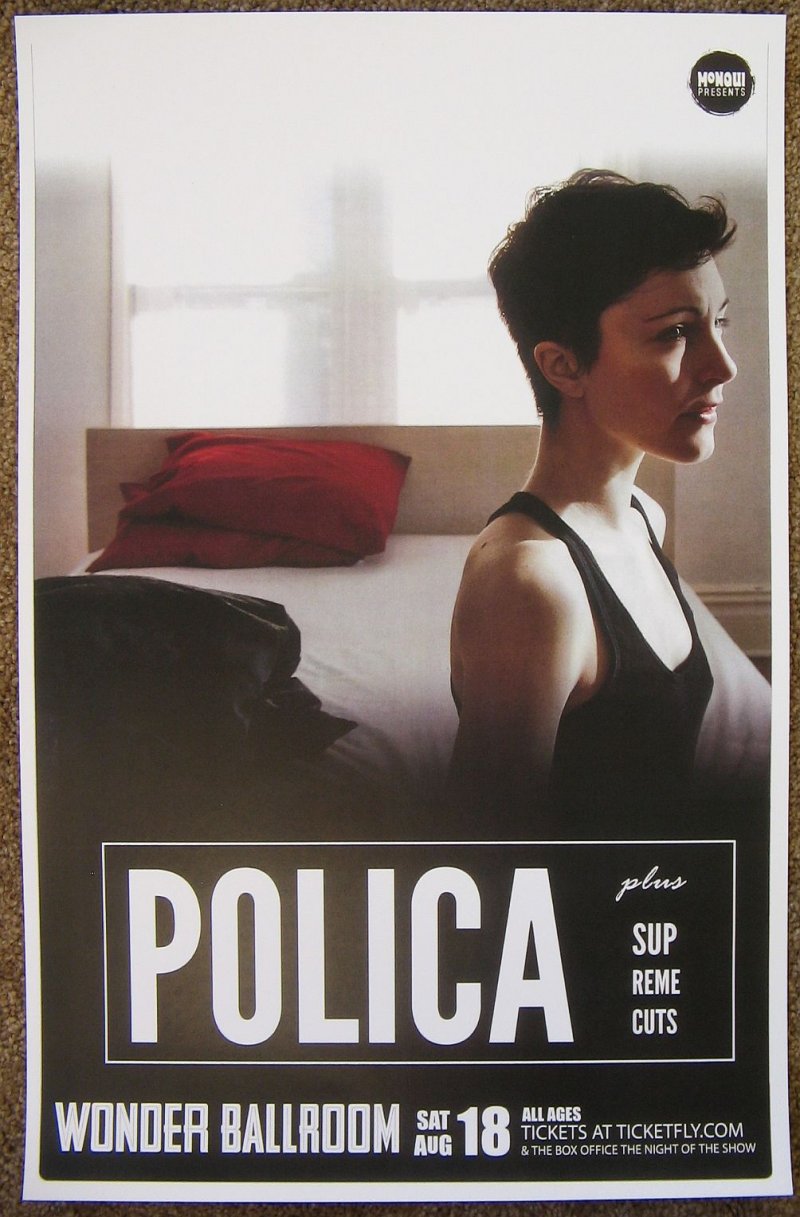 Image 0 of POLICA 2012 Gig POSTER Portland Oregon Concert 