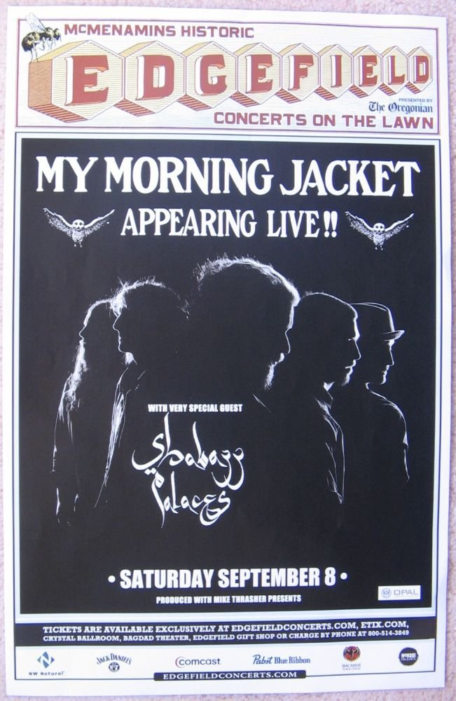 Image 0 of MY MORNING JACKET 2012 Gig POSTER Edgefield Portland Oregon Concert Version 2