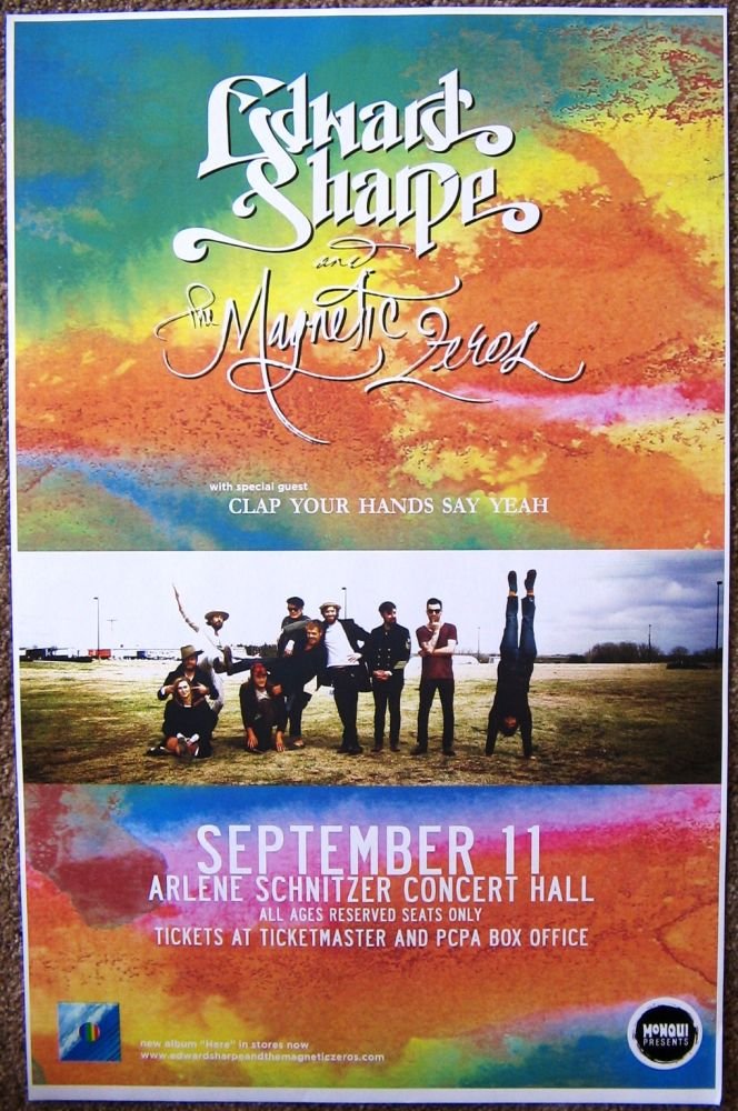 Image 0 of EDWARD SHARPE & MAGNETIC ZEROS 2012 Gig POSTER Portland Oregon Concert Version 1