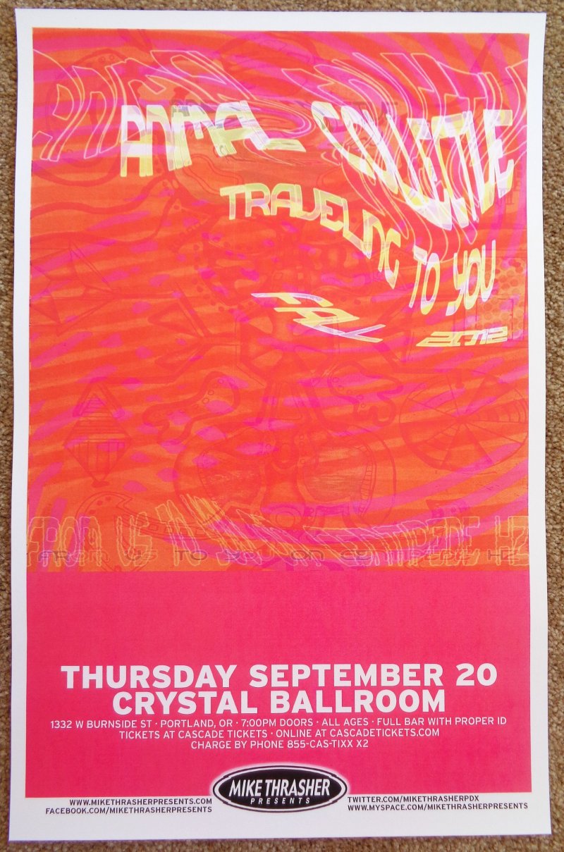 Image 0 of ANIMAL COLLECTIVE 2012 Gig POSTER Portland Oregon Concert 