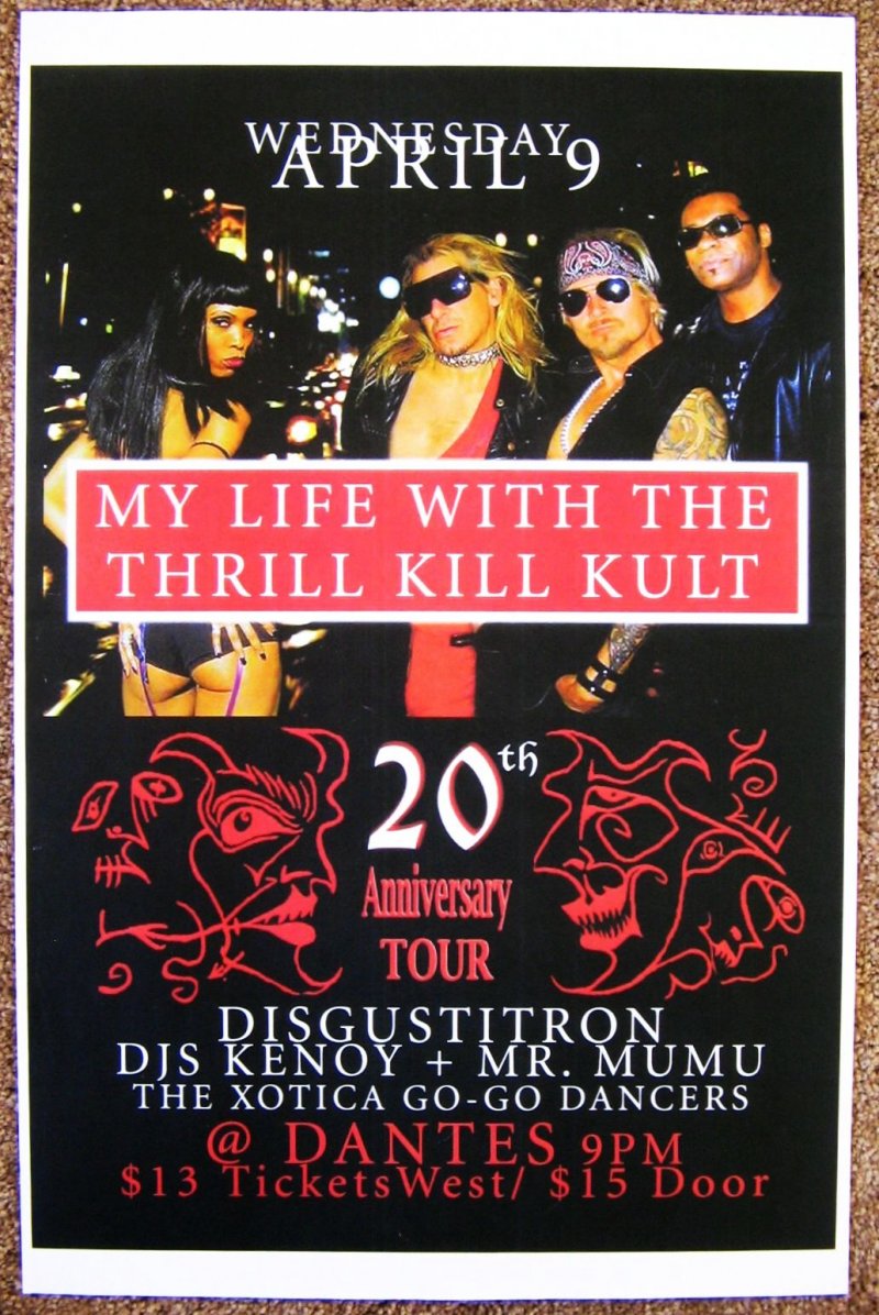Image 0 of MY LIFE WITH THE THRILL KILL KULT 2008 Gig POSTER Portland Oregon Concert Ver. 1