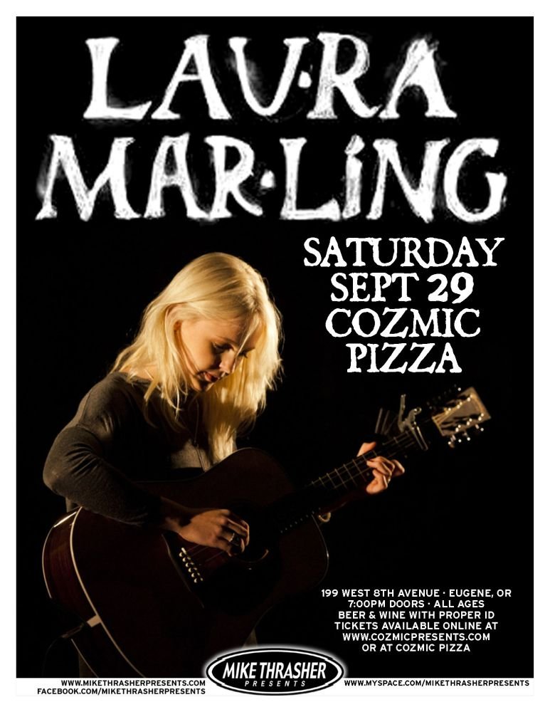 Image 0 of Marling LAURA MARLING 2012 Gig POSTER Eugene Oregon Concert