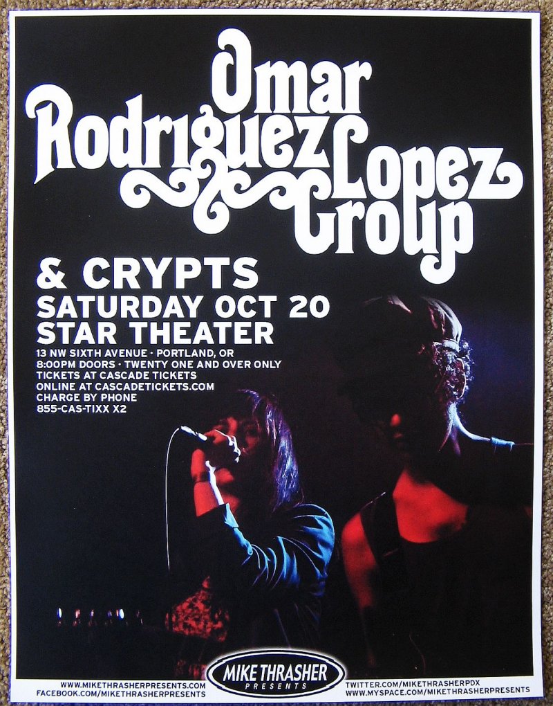 Image 0 of Rodriguez OMAR RODRIGUEZ LOPEZ GROUP 2012 Gig POSTER Portland Oregon Concert 