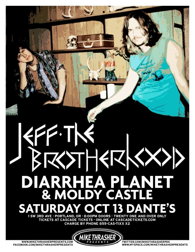 Image 0 of JEFF THE BROTHERHOOD 2012 Gig POSTER Portland Oregon Concert