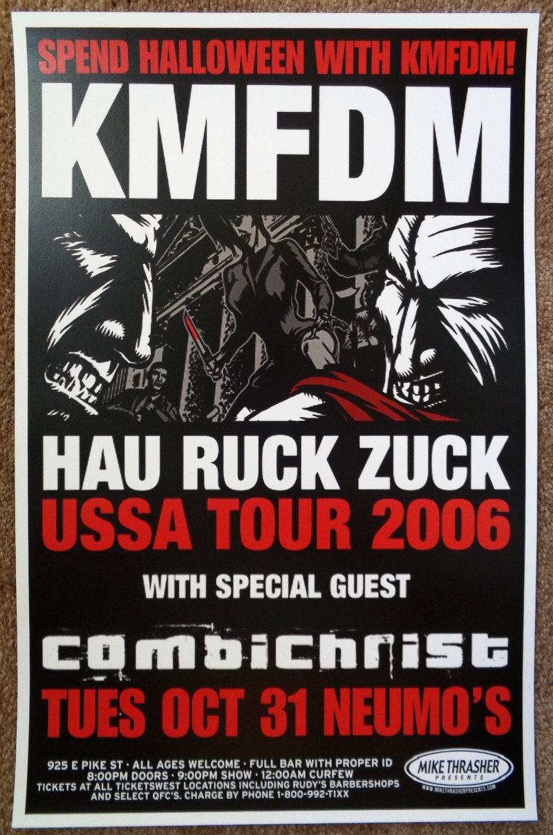 Image 0 of KMFDM 2006 Gig POSTER Seattle Washington Concert 
