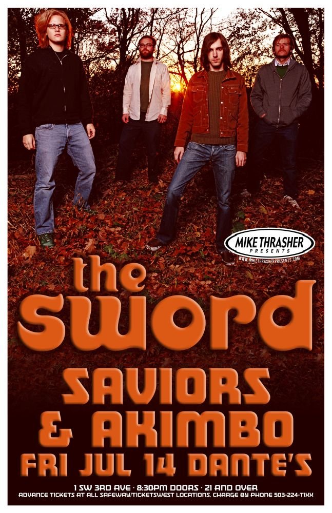 Image 0 of Sword THE SWORD 2006 Gig POSTER Age Of Winters Portland Oregon Concert