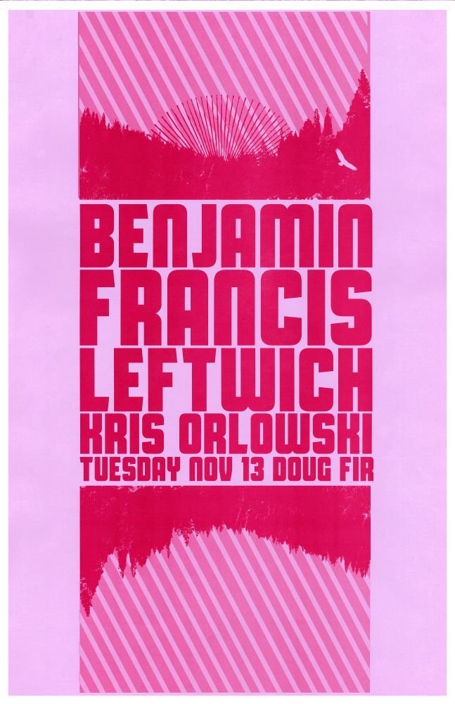 Image 0 of Leftwich BENJAMIN FRANCIS LEFTWICH 2012 Gig POSTER Portland Oregon Concert 