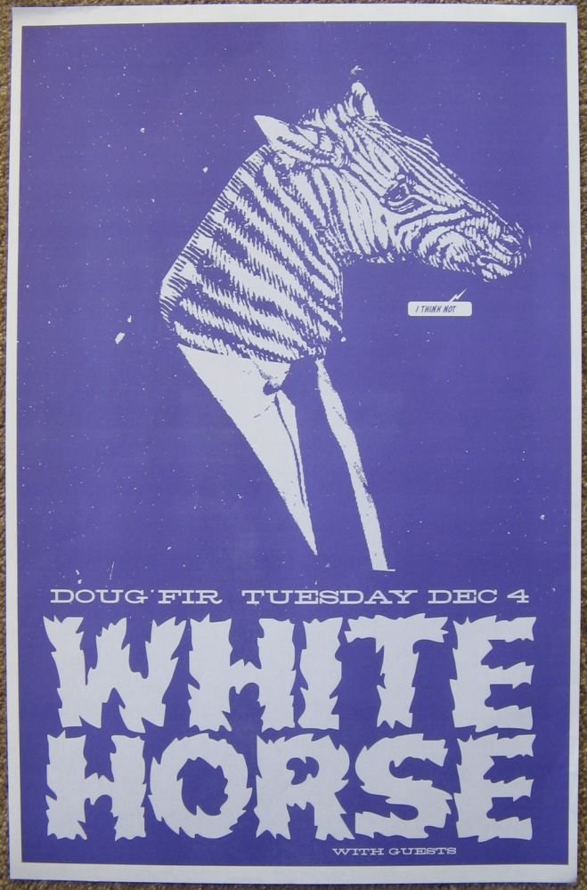 Image 0 of WHITEHORSE 2012 Gig POSTER Portland Oregon Concert Fate World Depends Kiss