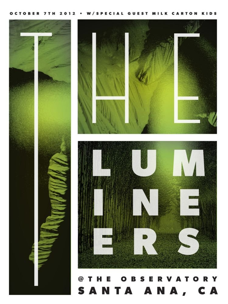 Image 0 of Lumineers THE LUMINEERS 2012 Gig POSTER Concert Santa Ana California