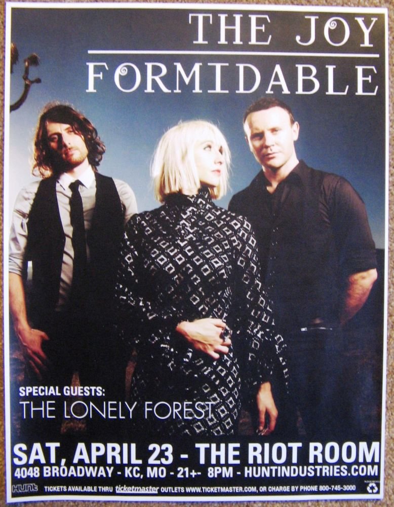 Image 0 of JOY FORMIDABLE 2011 Gig POSTER Kansas City Concert 