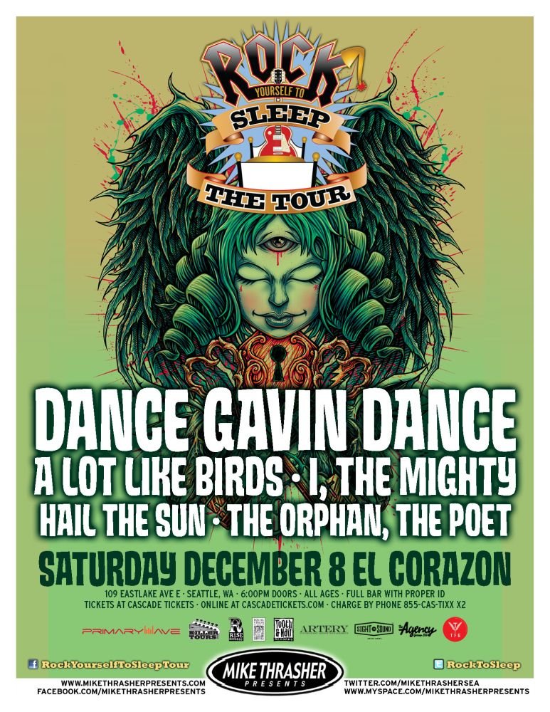 Image 0 of DANCE GAVIN DANCE 2012 Gig POSTER Seattle Washington Concert 