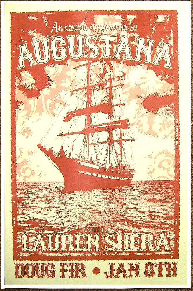 Image 0 of AUGUSTANA 2013 Gig POSTER Portland Oregon Concert 