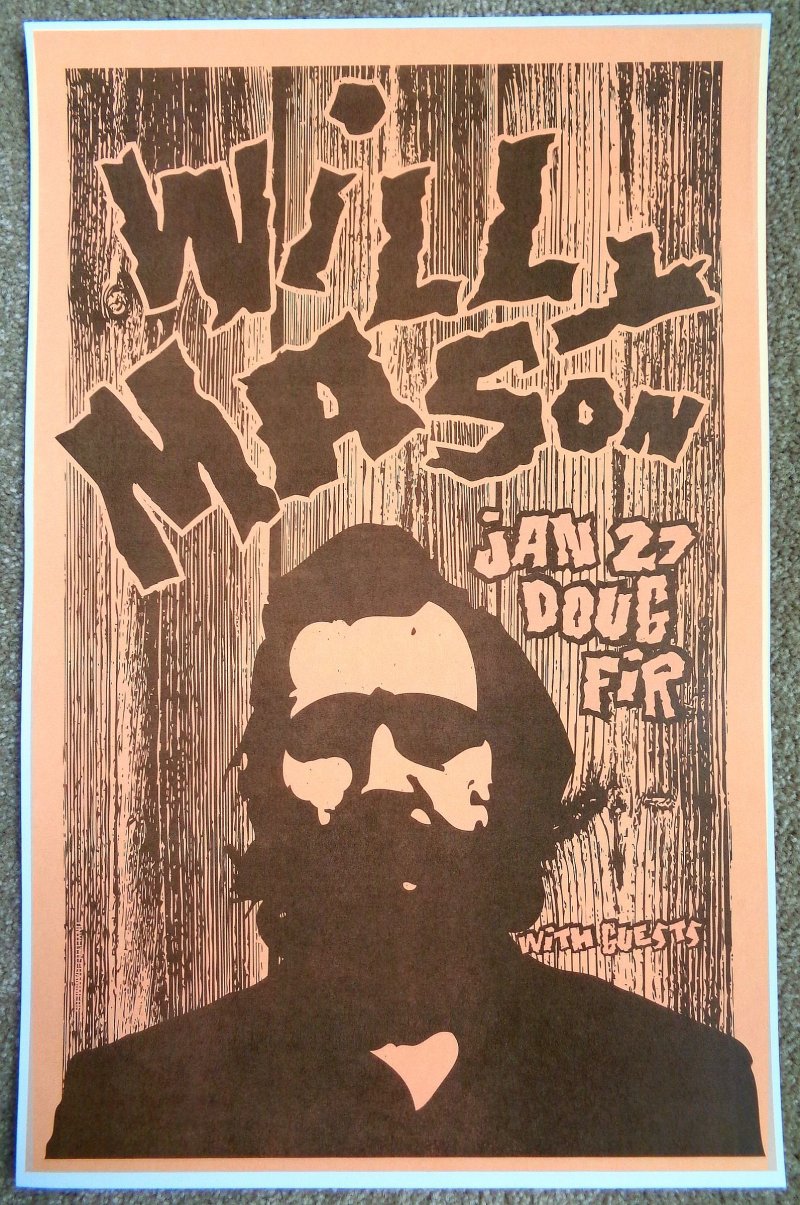 Image 0 of Mason WILLY MASON 2013 Gig POSTER Portland Oregon Concert 