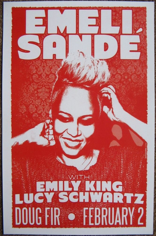 Image 0 of Sande EMELI SANDE 2013 Gig POSTER Portland Oregon Concert 