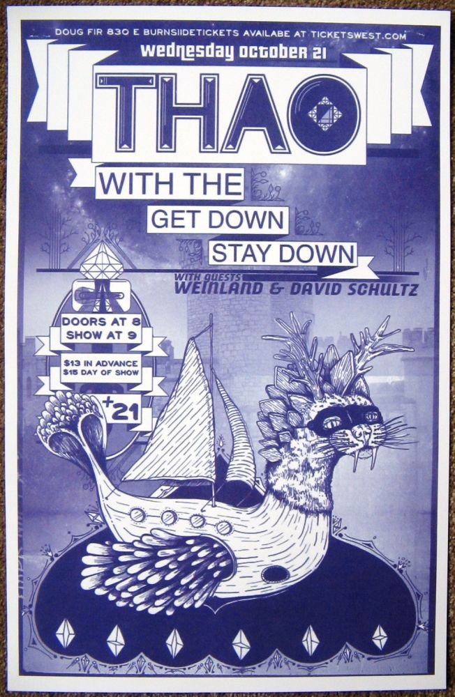 Image 0 of THAO & THE GET DOWN STAY DOWN 2009 POSTER Gig Portland Oregon Concert