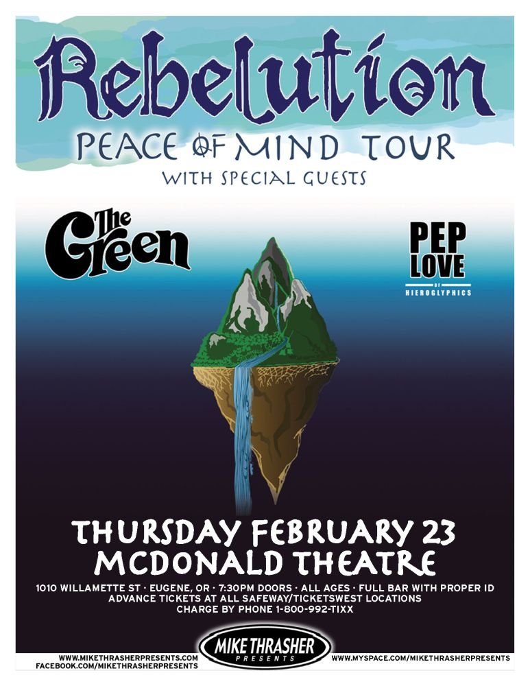 Image 0 of REBELUTION 2012 Gig POSTER Eugene Oregon Concert Reggae