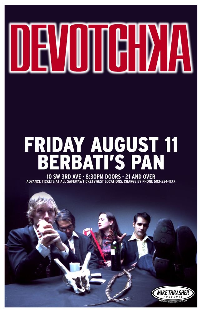 Image 0 of DEVOTCHKA 2006 Gig POSTER Portland Oregon Concert