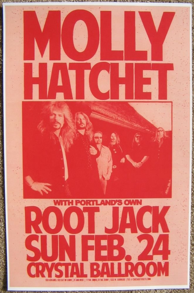 Image 0 of MOLLY HATCHET 2013 Gig POSTER Portland Oregon Concert