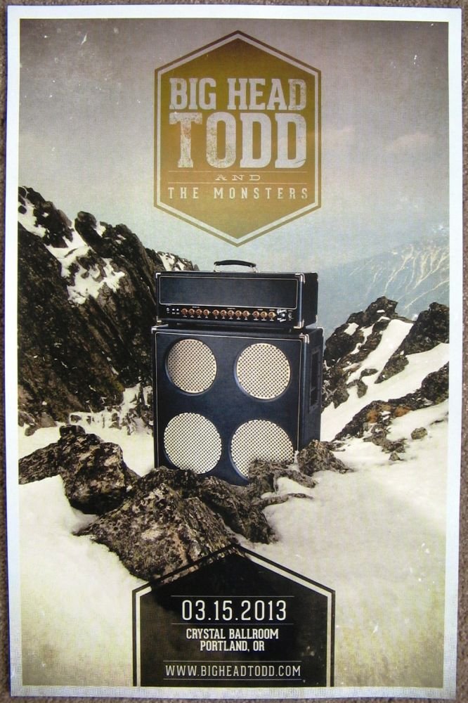 Image 0 of BIG HEAD TODD AND THE MONSTERS 2013 Gig POSTER Portland Oregon Concert 