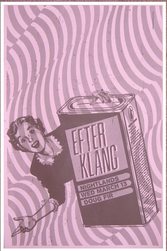 Image 0 of EFTERKLANG 2013 Gig POSTER Portland Oregon Concert 