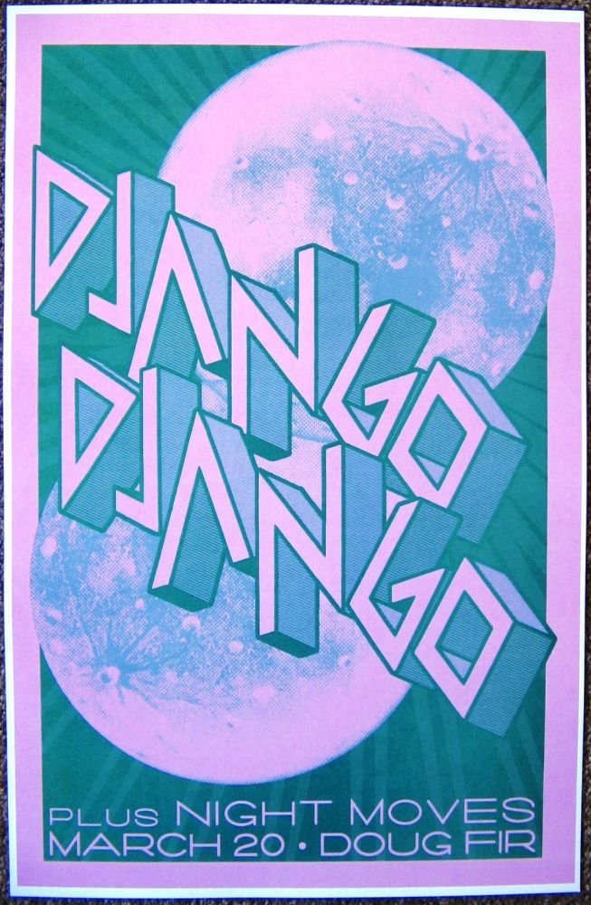 Image 0 of DJANGO DJANGO 2013 Gig POSTER Portland Oregon Concert