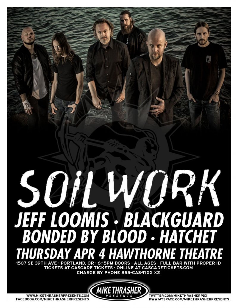 Image 0 of SOILWORK 2013 Gig POSTER Portland Oregon Concert 