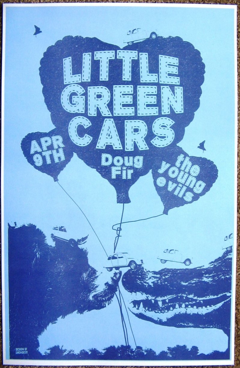 Image 0 of LITTLE GREEN CARS 2013 Gig POSTER Portland Oregon Concert 