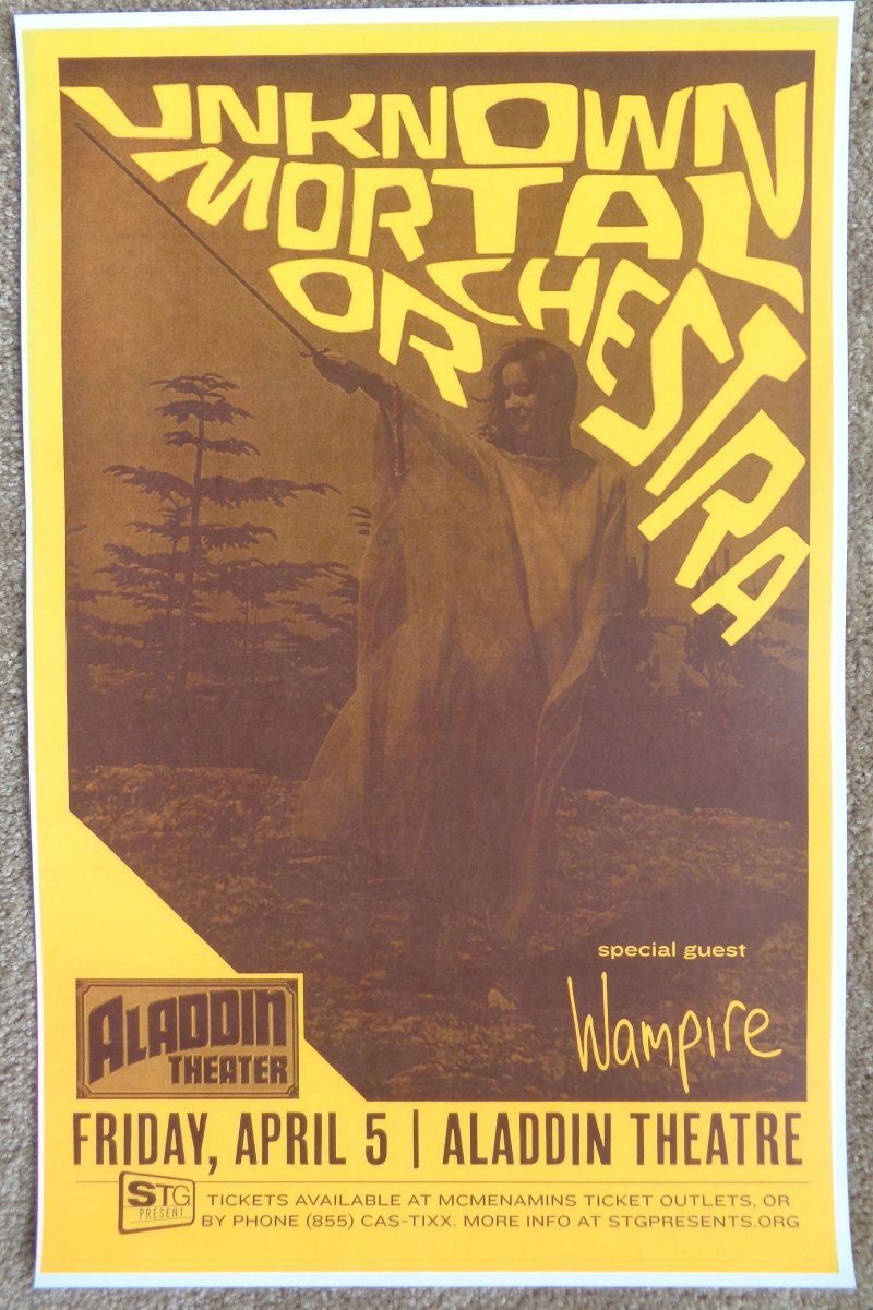 Image 0 of UNKNOWN MORTAL ORCHESTRA 2013 Gig POSTER Portland Oregon Concert