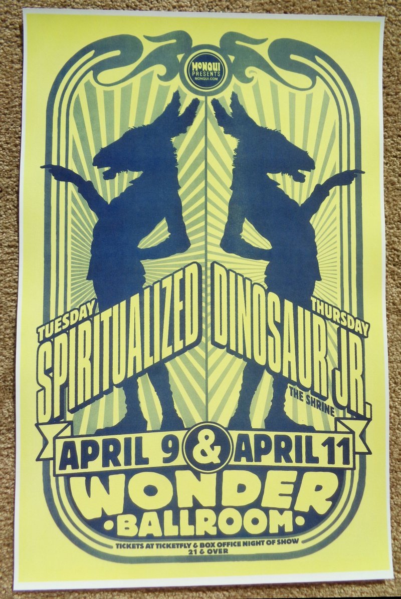 Image 0 of DINOSAUR JR. & SPIRITUALIZED 2013 Gig POSTER Portland Oregon Concert