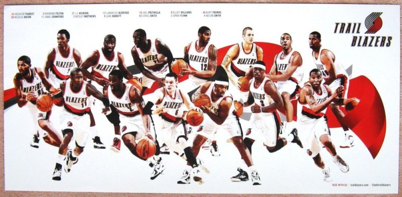 Portland Trailblazers 2011-12 Blazers Game Handout TEAM POSTER LaMarcus Aldridge