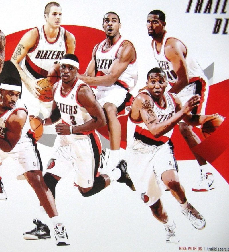 Image 2 of Portland Trailblazers 2011-12 Blazers Game Handout TEAM POSTER LaMarcus Aldridge